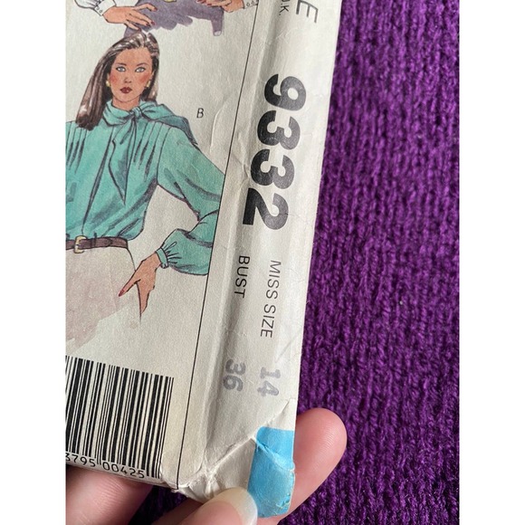 McCalls 9332 wrap pleat fron blouse top sz 14 - Picture 2 of 5